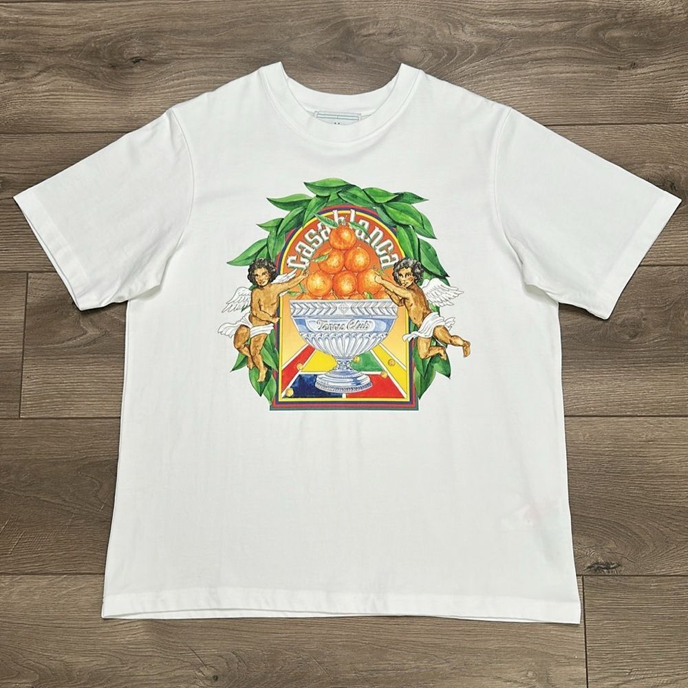 Casablanca Tennis Club‎ Triomphe D'Orange T-Shirt Size Large